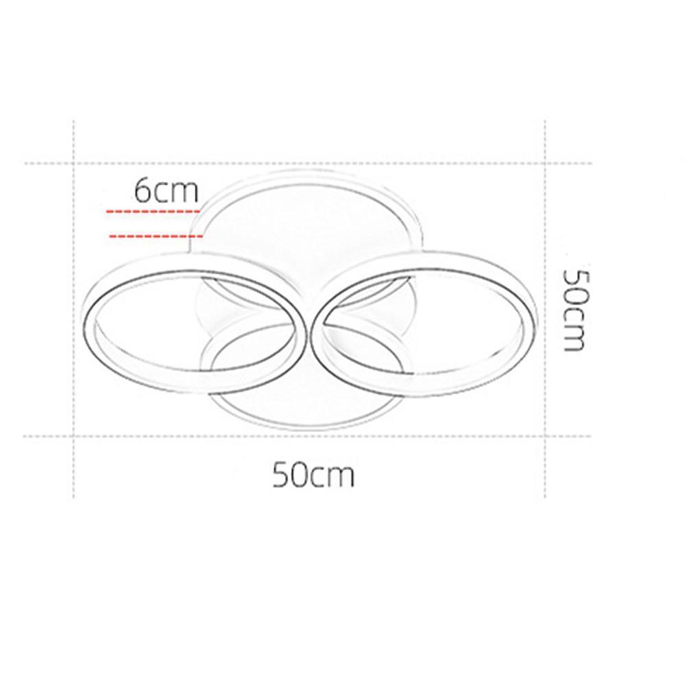 4 Circle Flush Mount Ceiling Light Modern Geometrical LED Light-Lighom