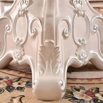 Round White Marble Dining Table