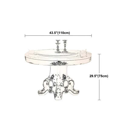 Round White Marble Dining Table