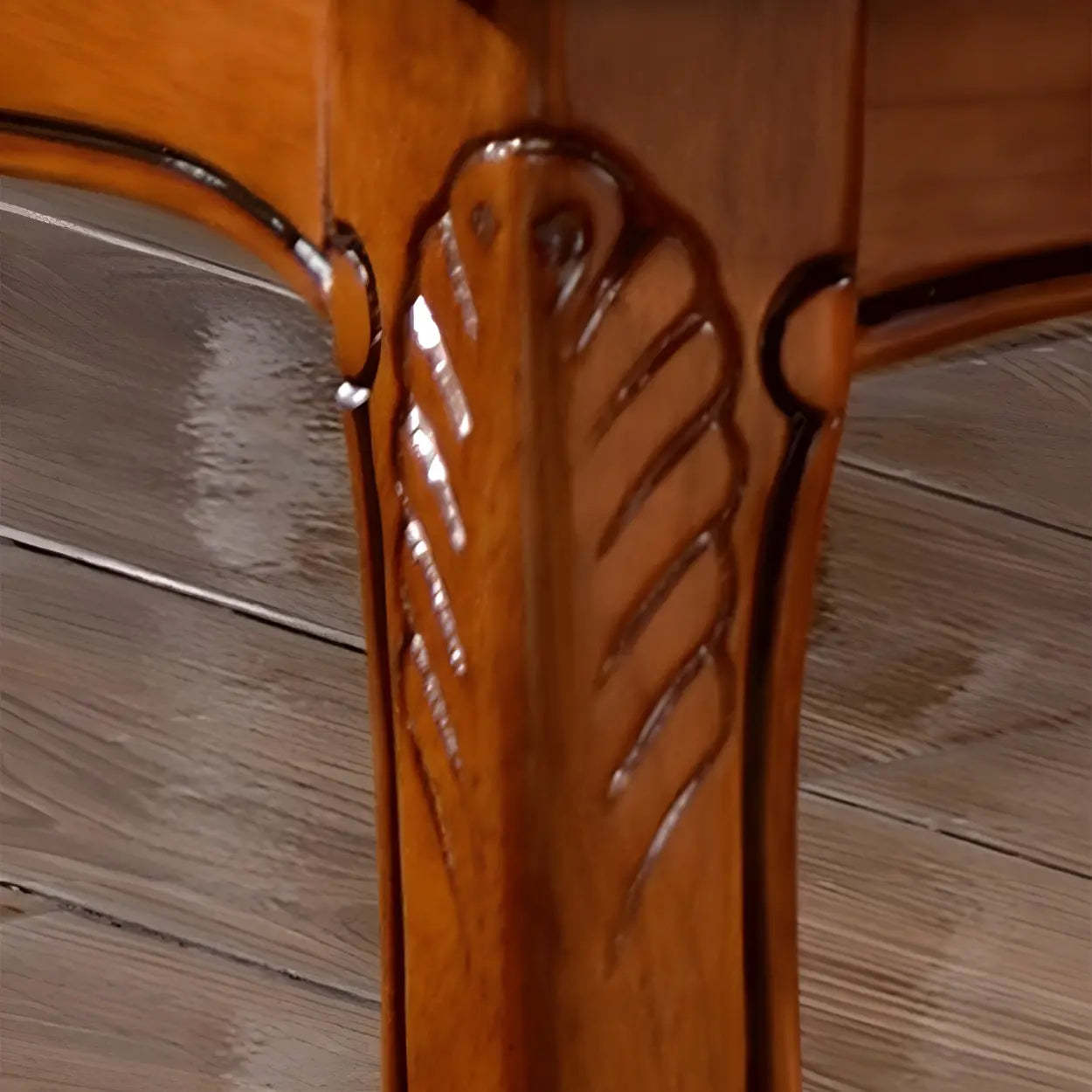 Walnut Leather Dining Side Chair