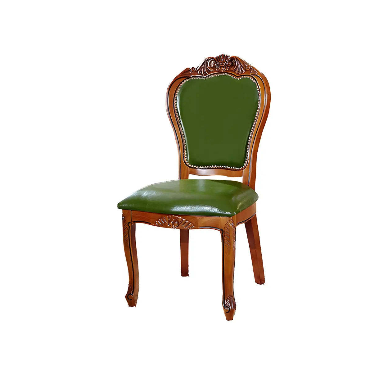 Walnut Leather Dining Side Chair