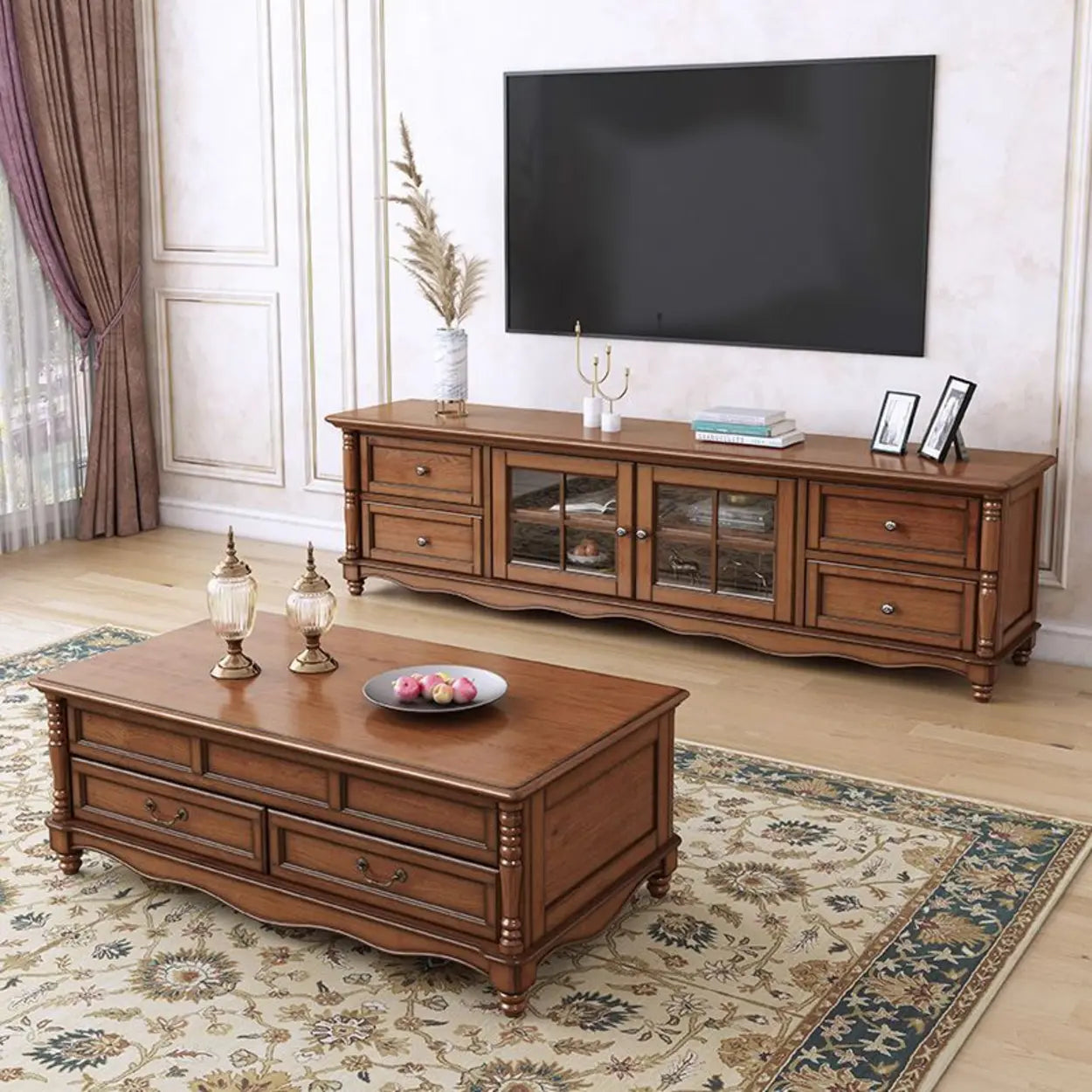 Lighom mid-century stand storage brown tv stands