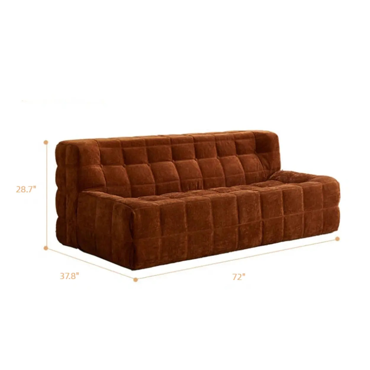 Vintage Boneless Channel Quilted Sofa