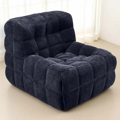 Vintage Boneless Channel Quilted Sofa — Green
