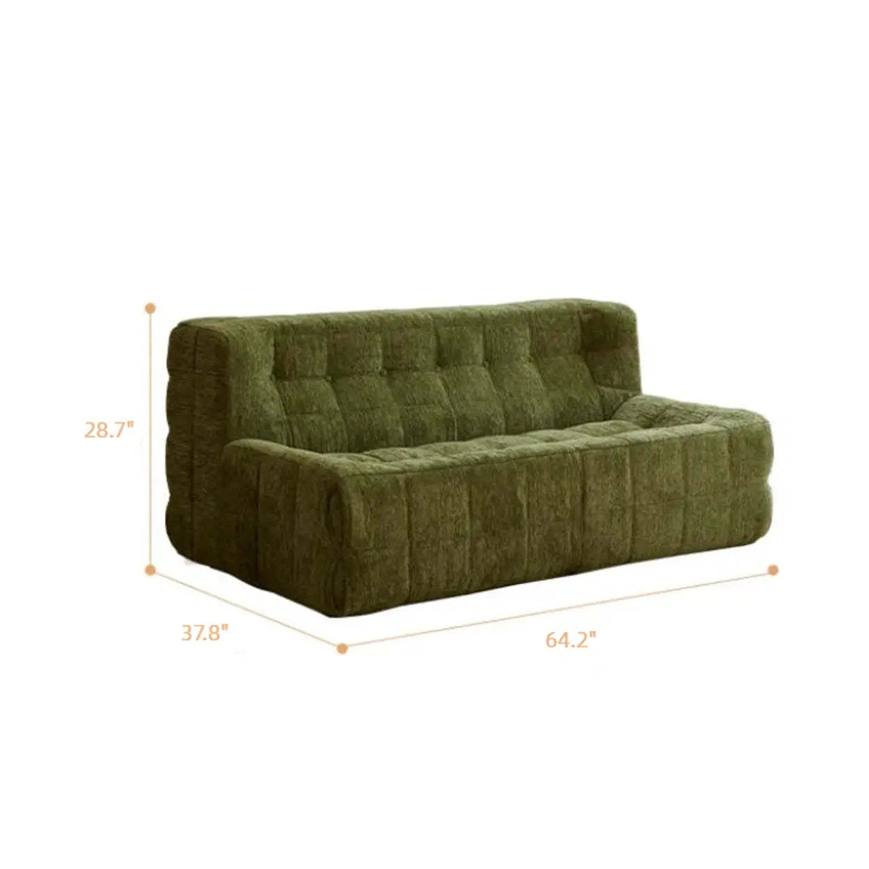Vintage Boneless Channel Quilted Sofa