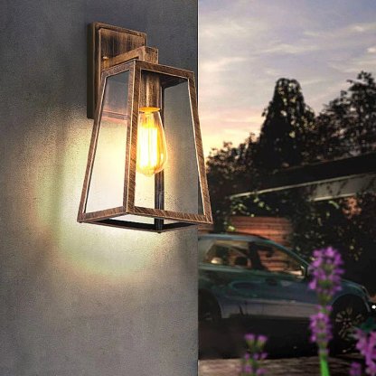 Vintage Industrial Style Glass Sconce Waterproof Outdoor Wall Lights Wall Lamp-Lighom