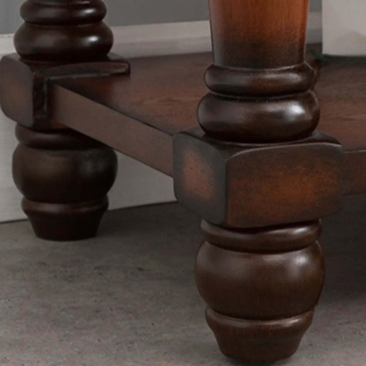 Vintage Rectangular Wooden Storage Console Table