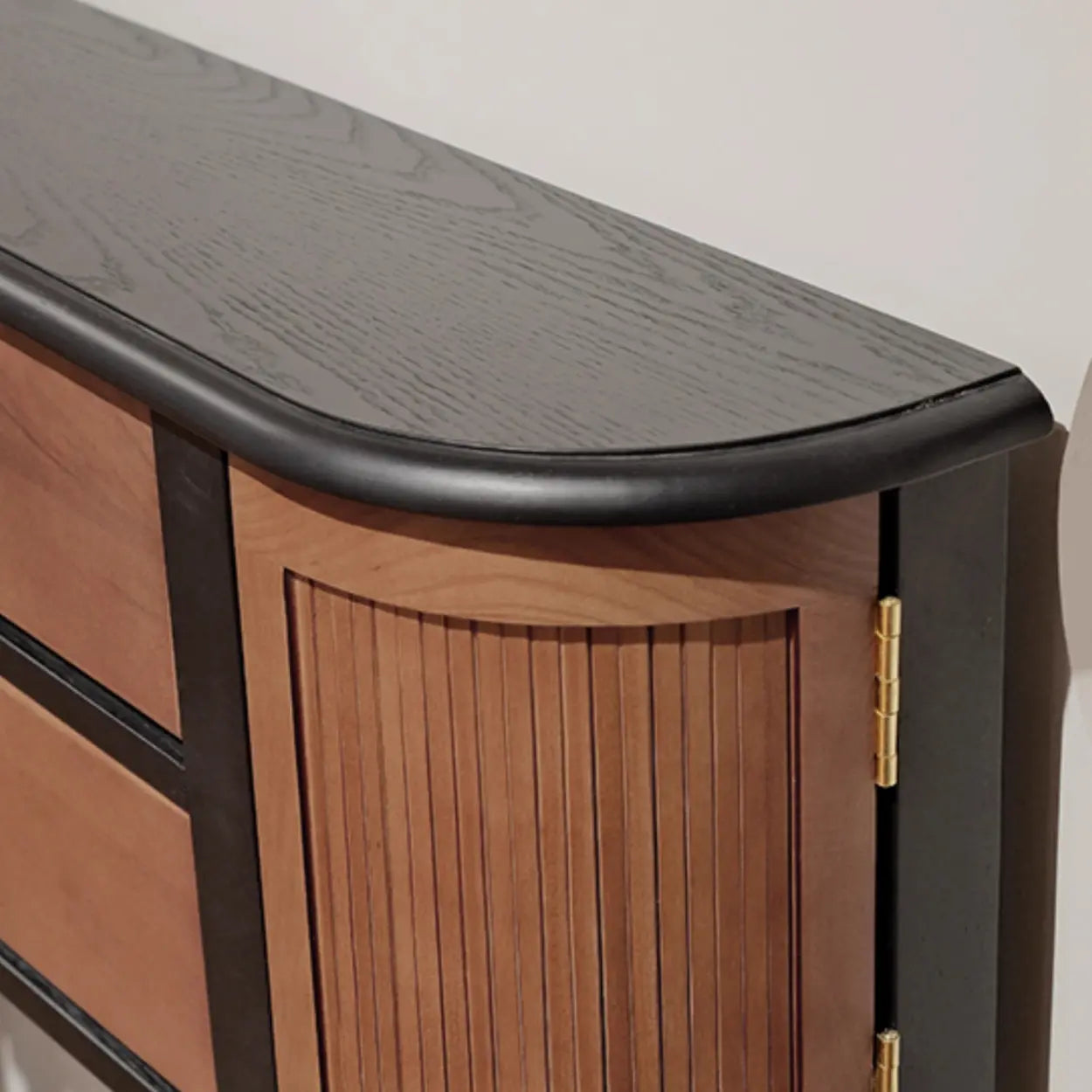 Vintage 2-Drawer Wood Narrow Console Table with Shelf