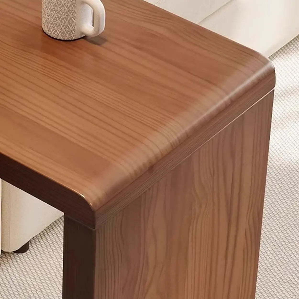 Vintage Wood Space-Saving Breakfast Bar Stool with Shelves — Table Only