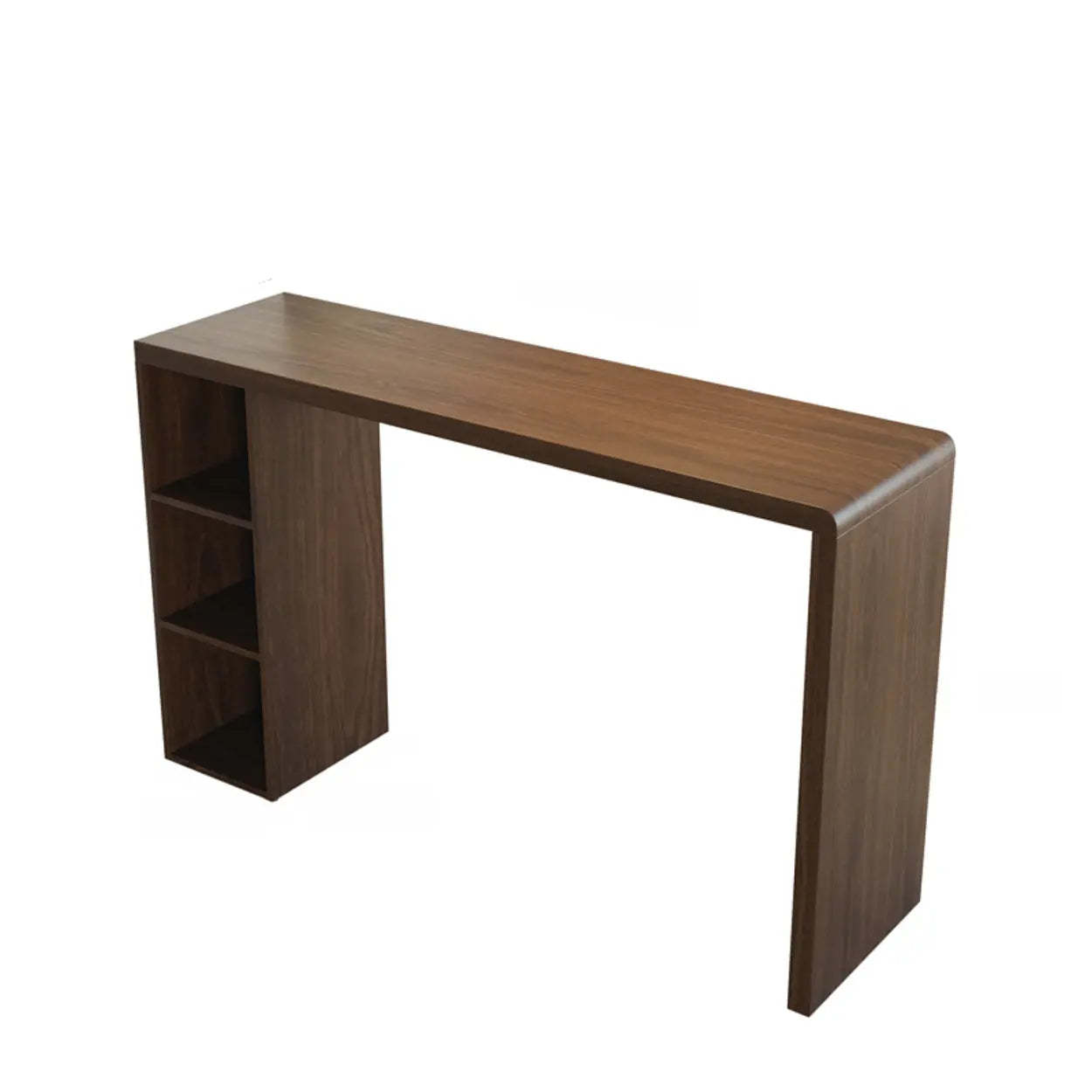 Vintage Wood Counter Height Bar Stool with Shelves — Table Only