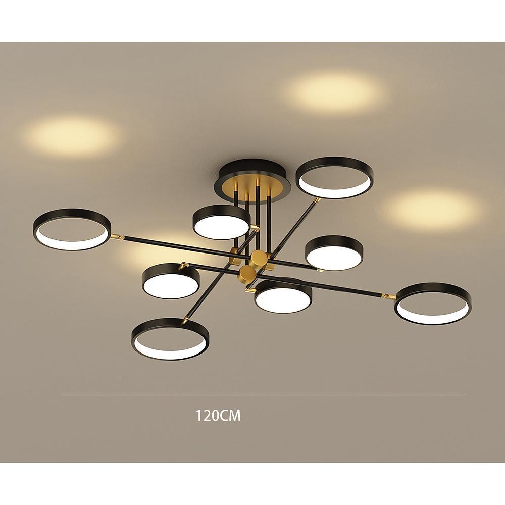 Circular 8-light Design LED Nordic Flush Mount Ceiling Light Chandeliers-Lighom