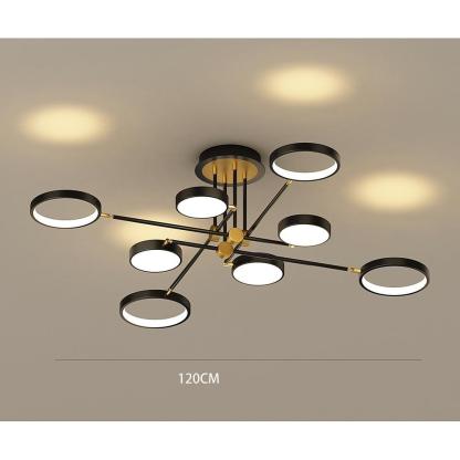 Circular 8-light Design LED Nordic Flush Mount Ceiling Light Chandeliers-Lighom