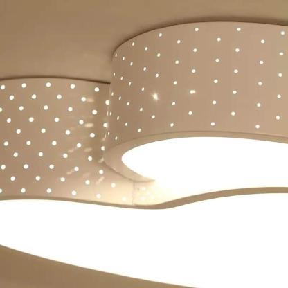 Heart Shaped Painted Metal Flush Mount Ceiling Light With Dimmable Ambient LED Light-Lighom