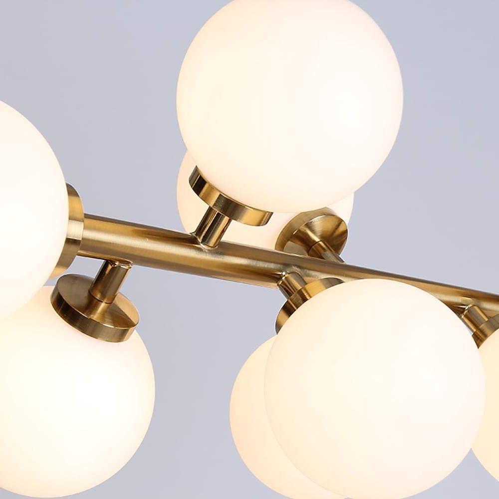 Modern Gold 16-Light Linear Iron Kitchen Island Light