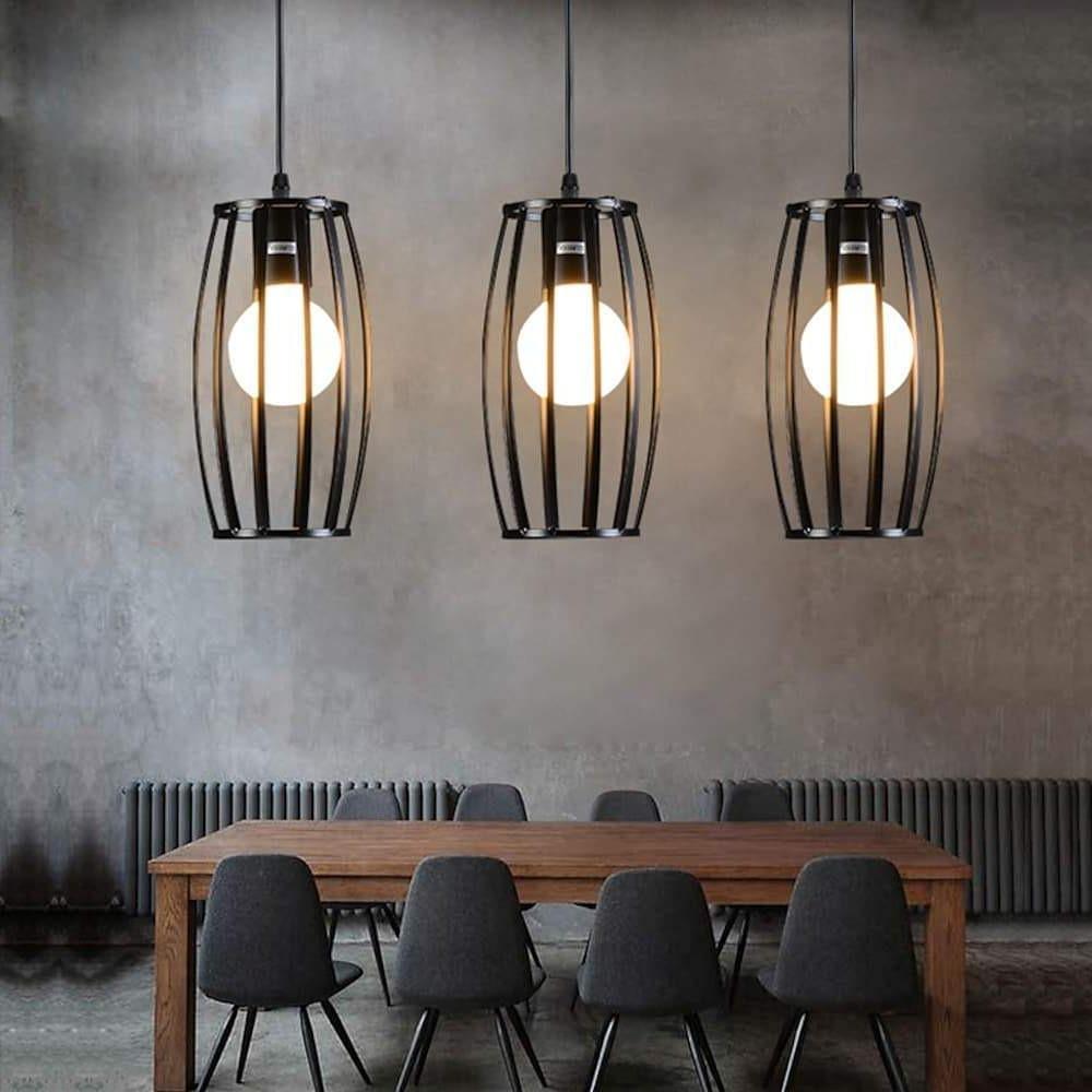 Modern Geometric LED Kitchen Island Pendant Light — 1 Head Triangle-shaped