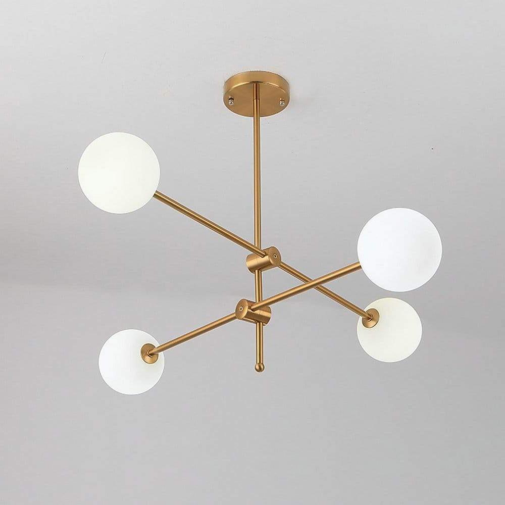 Geometrical Sputnik Chandelier Gold Master Bedroom Chandelier-Lighom