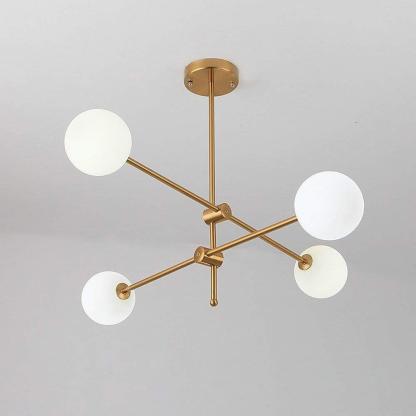 Geometrical Sputnik Chandelier Gold Master Bedroom Chandelier-Lighom