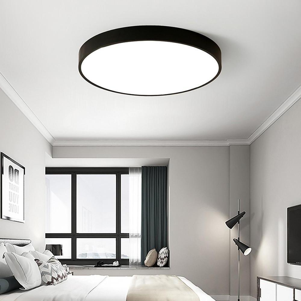Sizable Black Customizable LED Flush Mount Ceiling Light