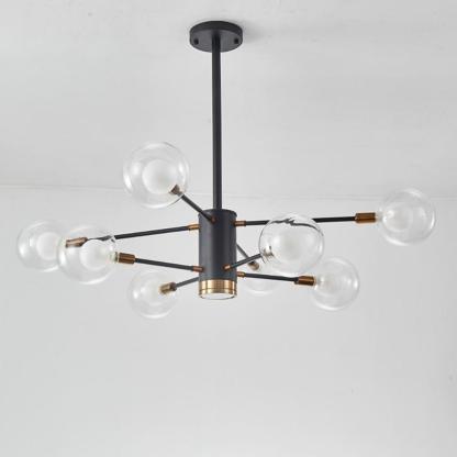 8-light Glass LED Modern Sputnik Chandelier Hanging Lamp Island Lights-Lighom