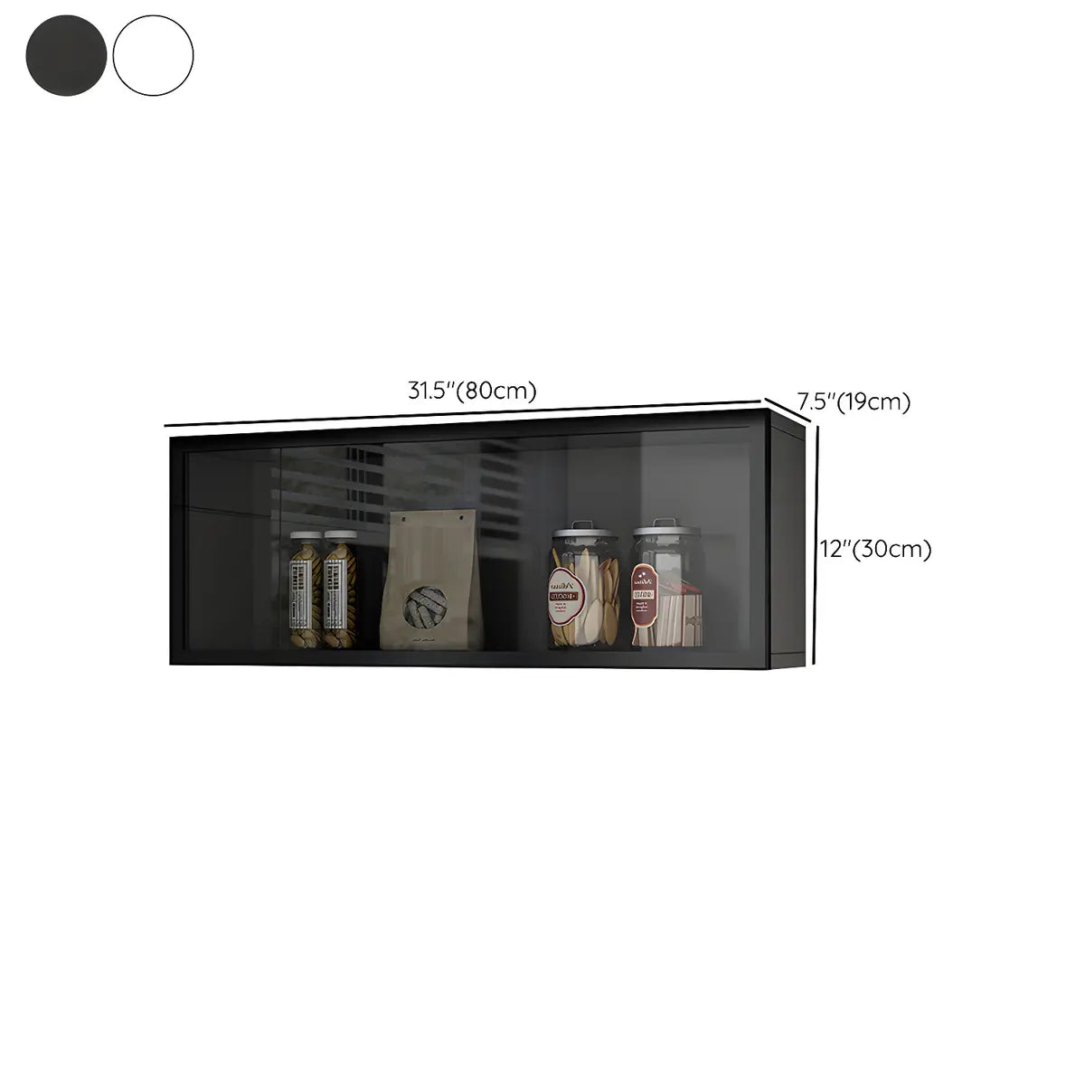 Wall-Mounted Kitchen Glass China Cabinet