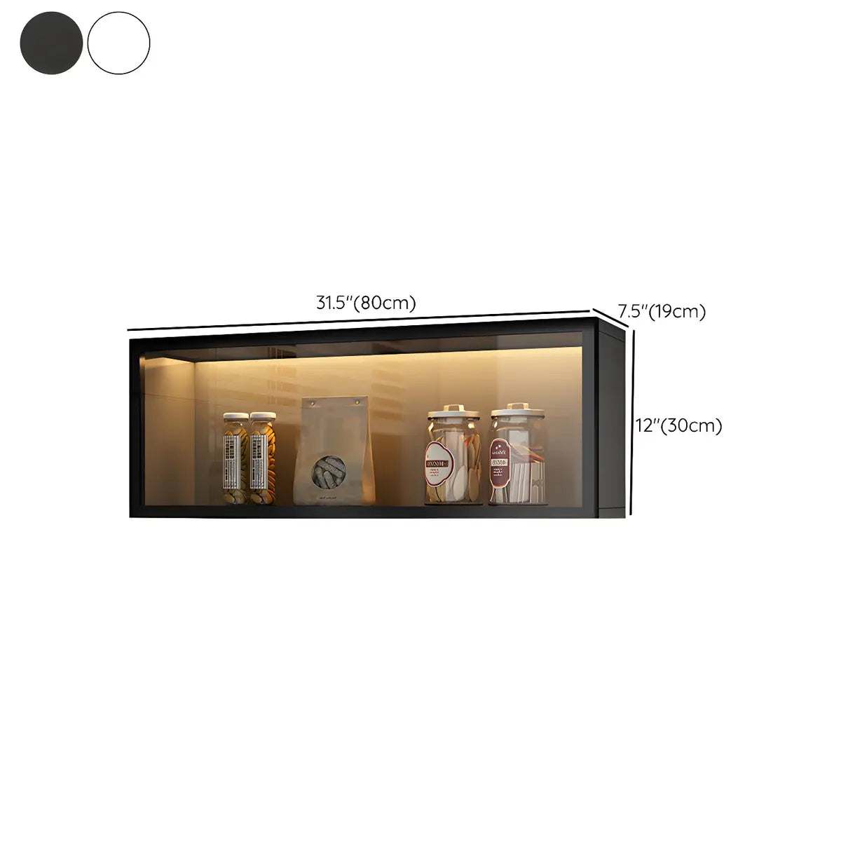 Wall-Mounted Kitchen Glass China Cabinet