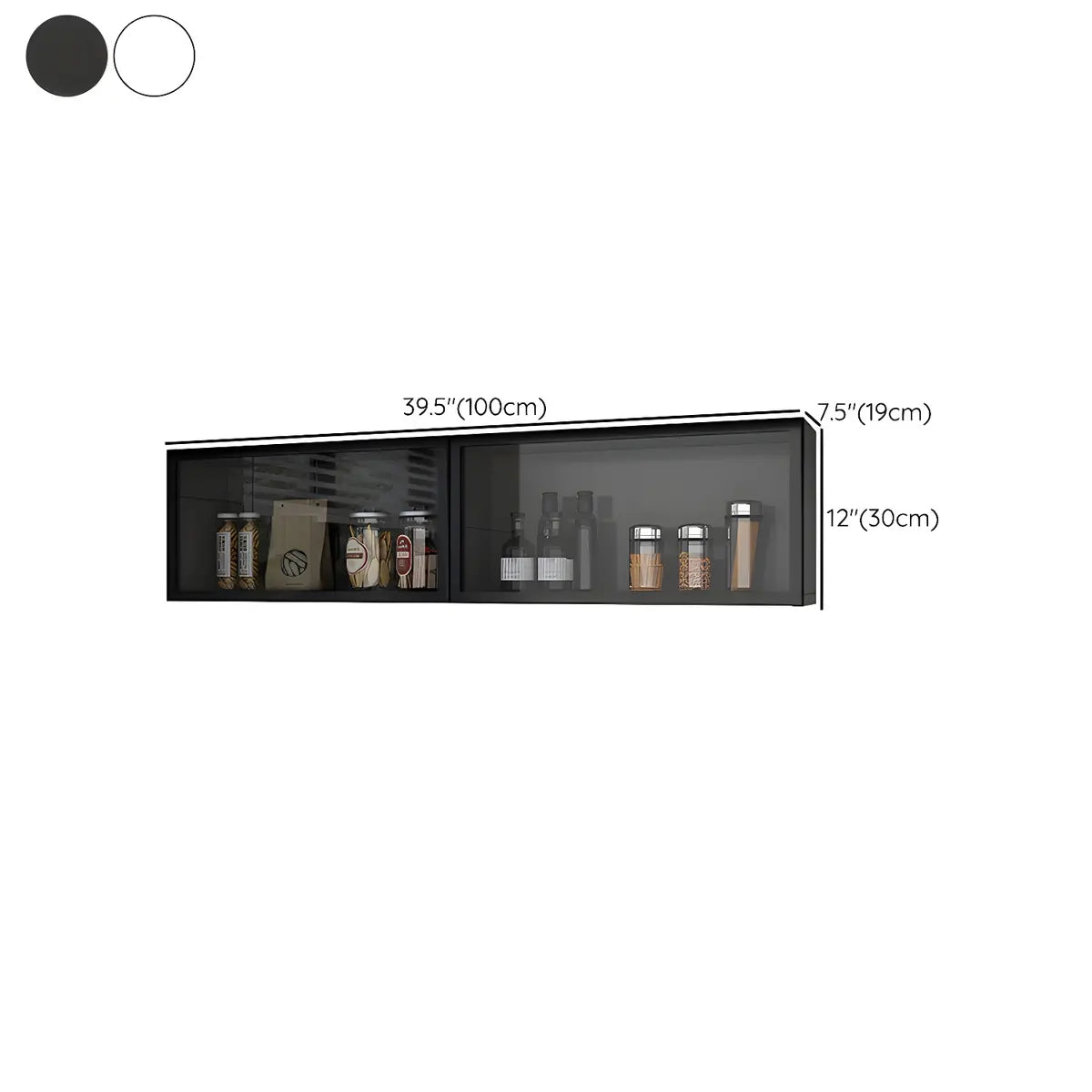 Wall-Mounted Kitchen Glass China Cabinet