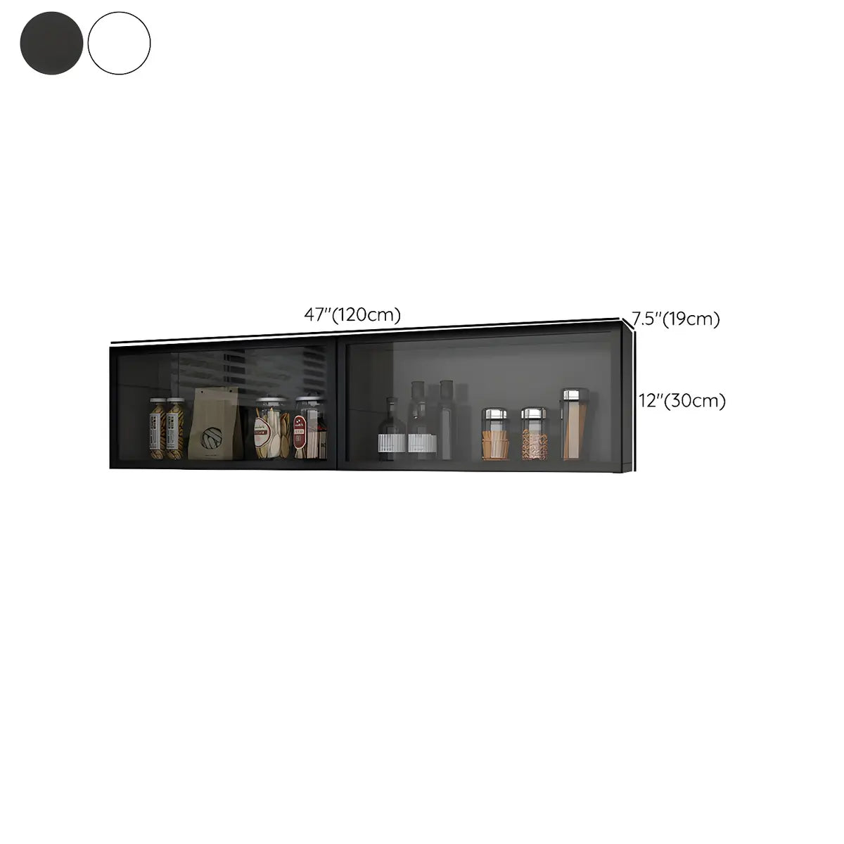 Wall-Mounted Kitchen Glass China Cabinet