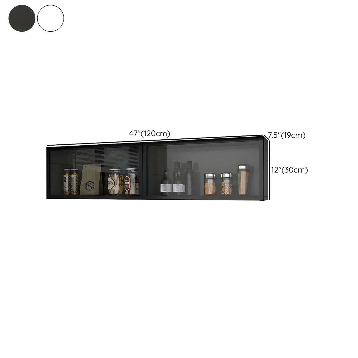 Wall-Mounted Kitchen Glass China Cabinet