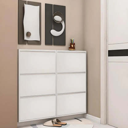 Wall-Mount Drop-Front Shoe Cabinet