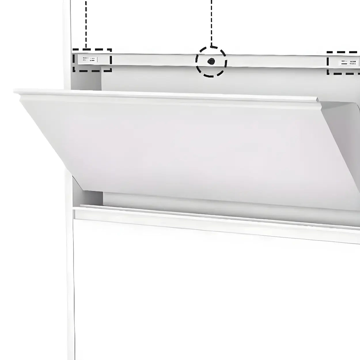 Wall-Mount Drop-Front Shoe Cabinet