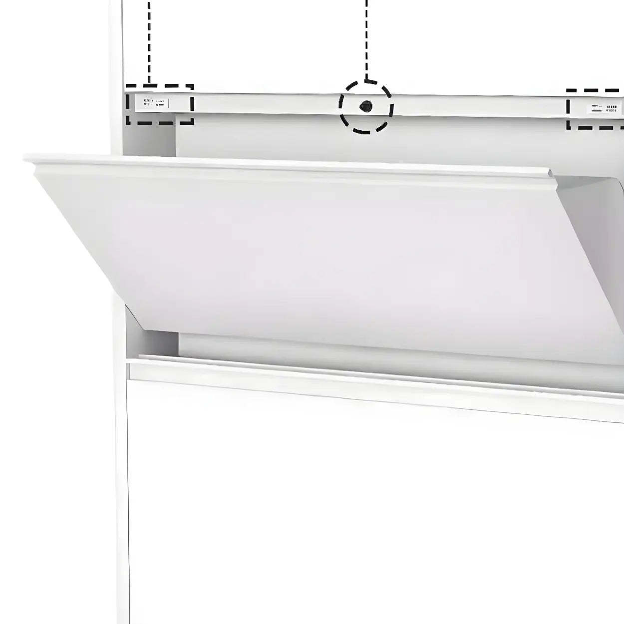 Wall-Mount Drop-Front Shoe Cabinet