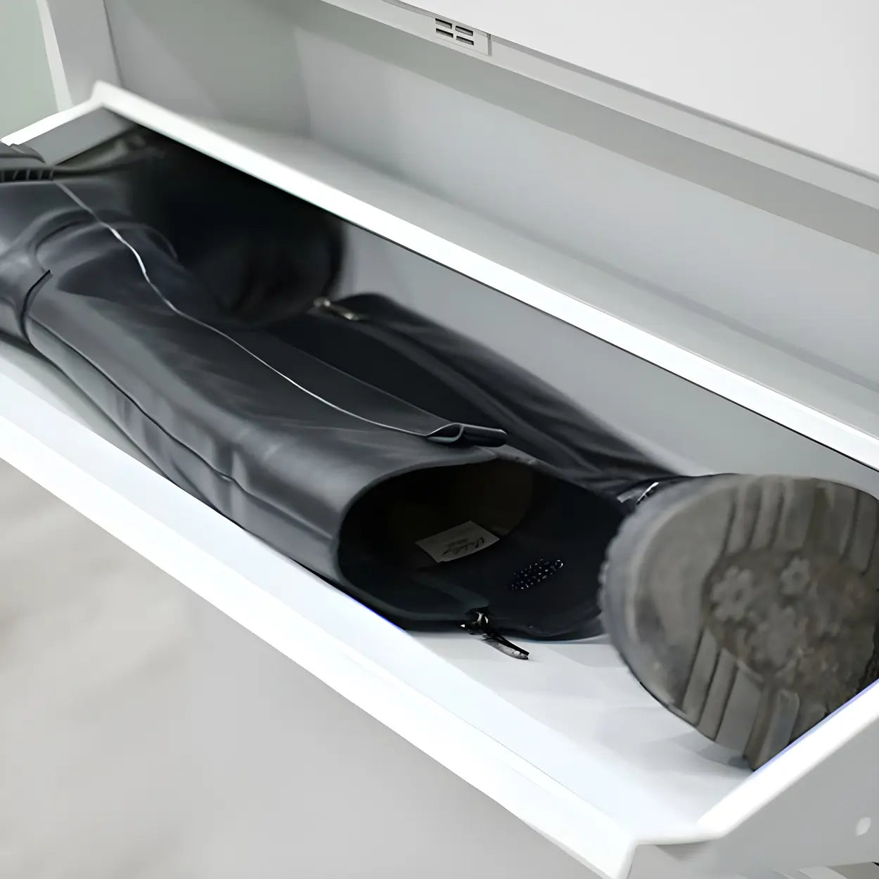 Wall-Mount Drop-Front Shoe Cabinet