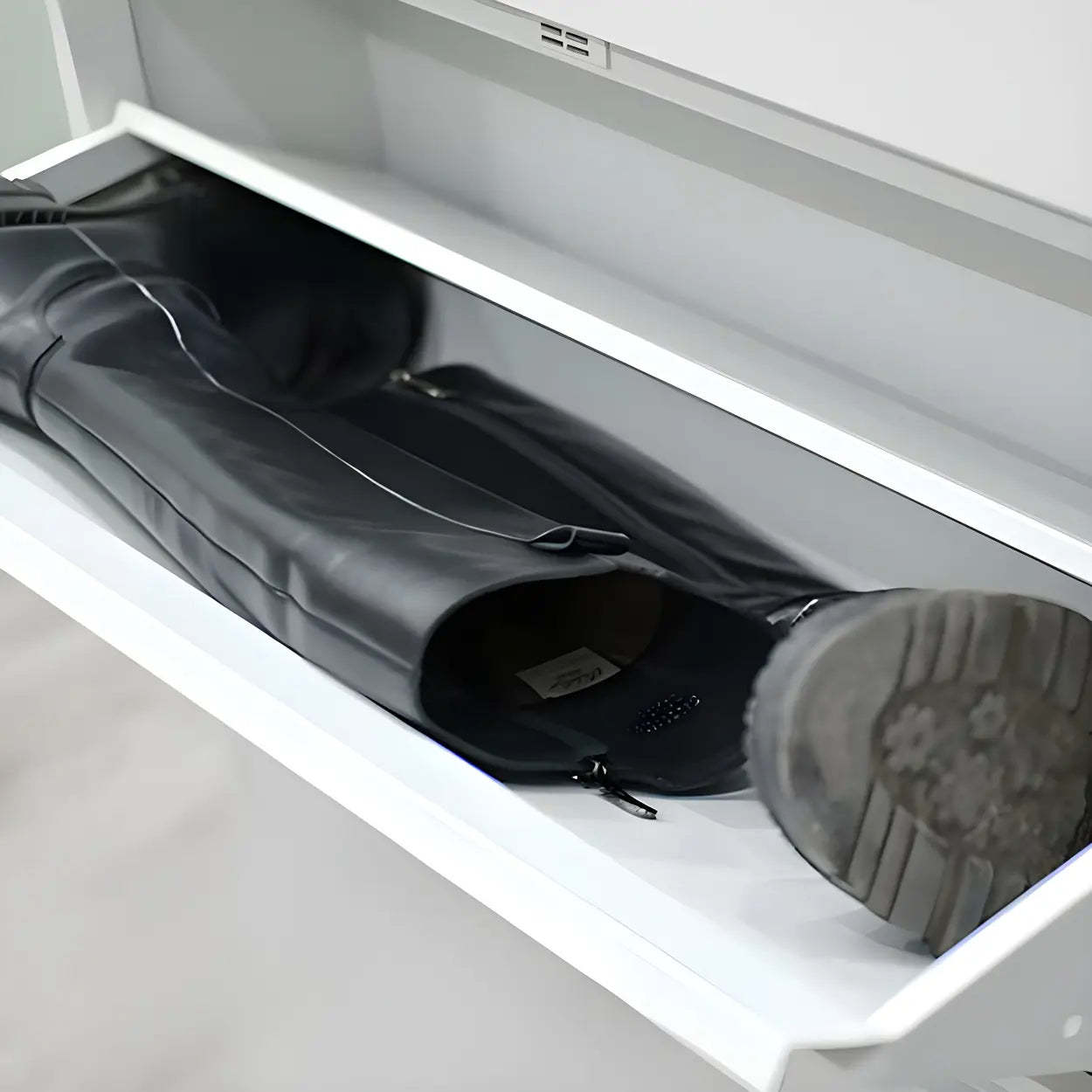Wall-Mount Drop-Front Shoe Cabinet