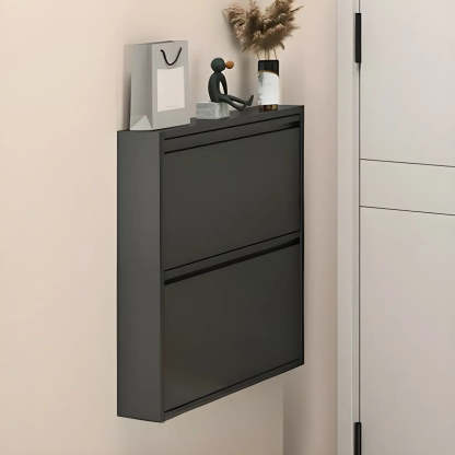 Wall-Mount Drop-Front Shoe Cabinet