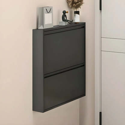 Wall-Mount Drop-Front Shoe Cabinet