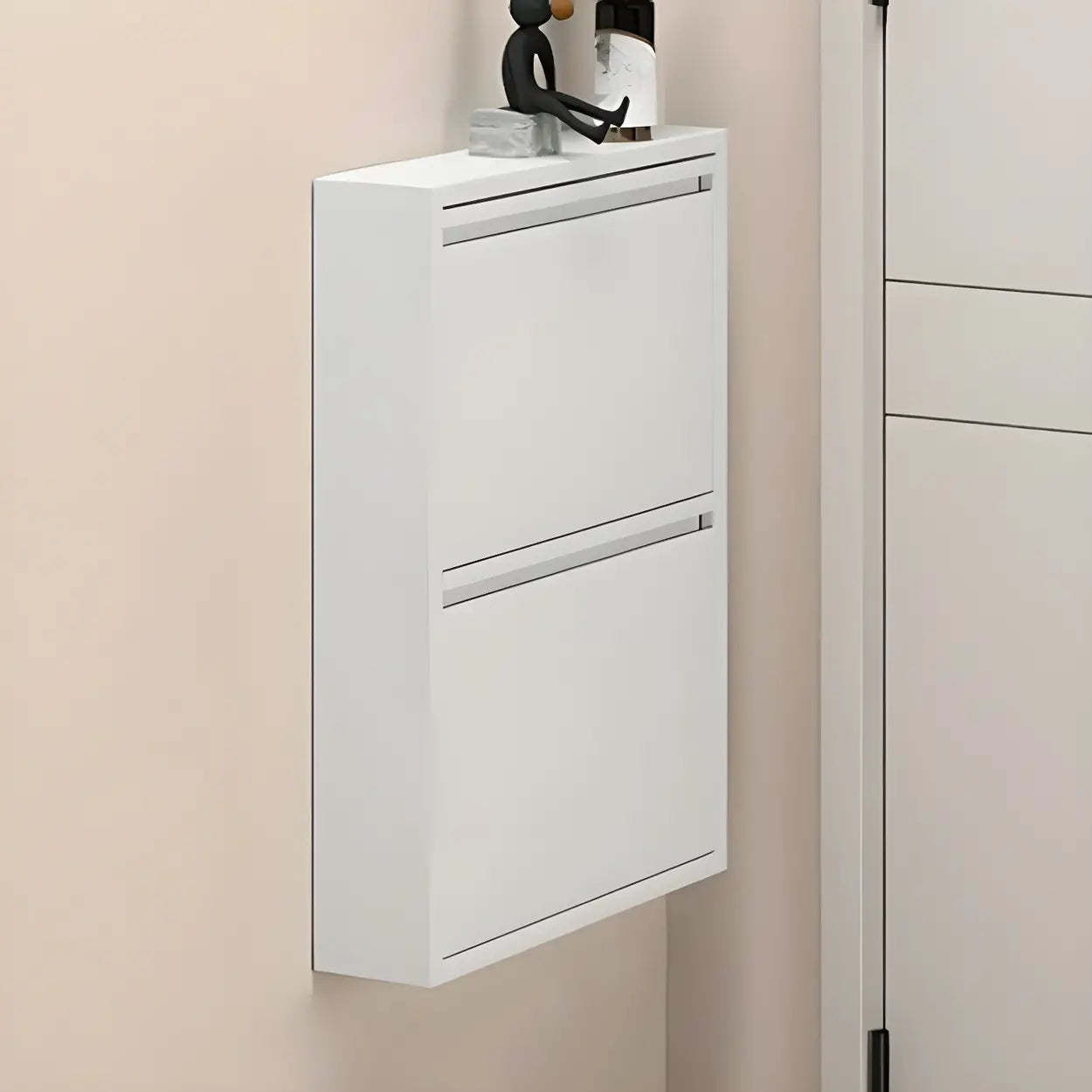Wall-Mount Drop-Front Shoe Cabinet