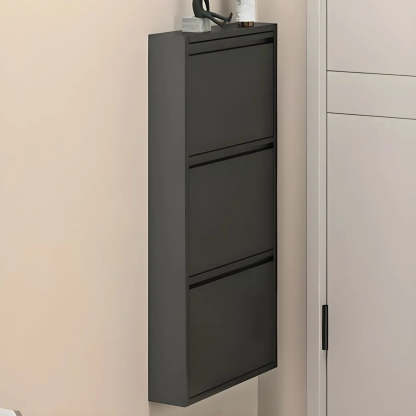 Wall-Mount Drop-Front Shoe Cabinet
