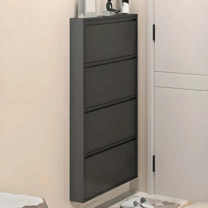 Wall-Mount Drop-Front Shoe Cabinet