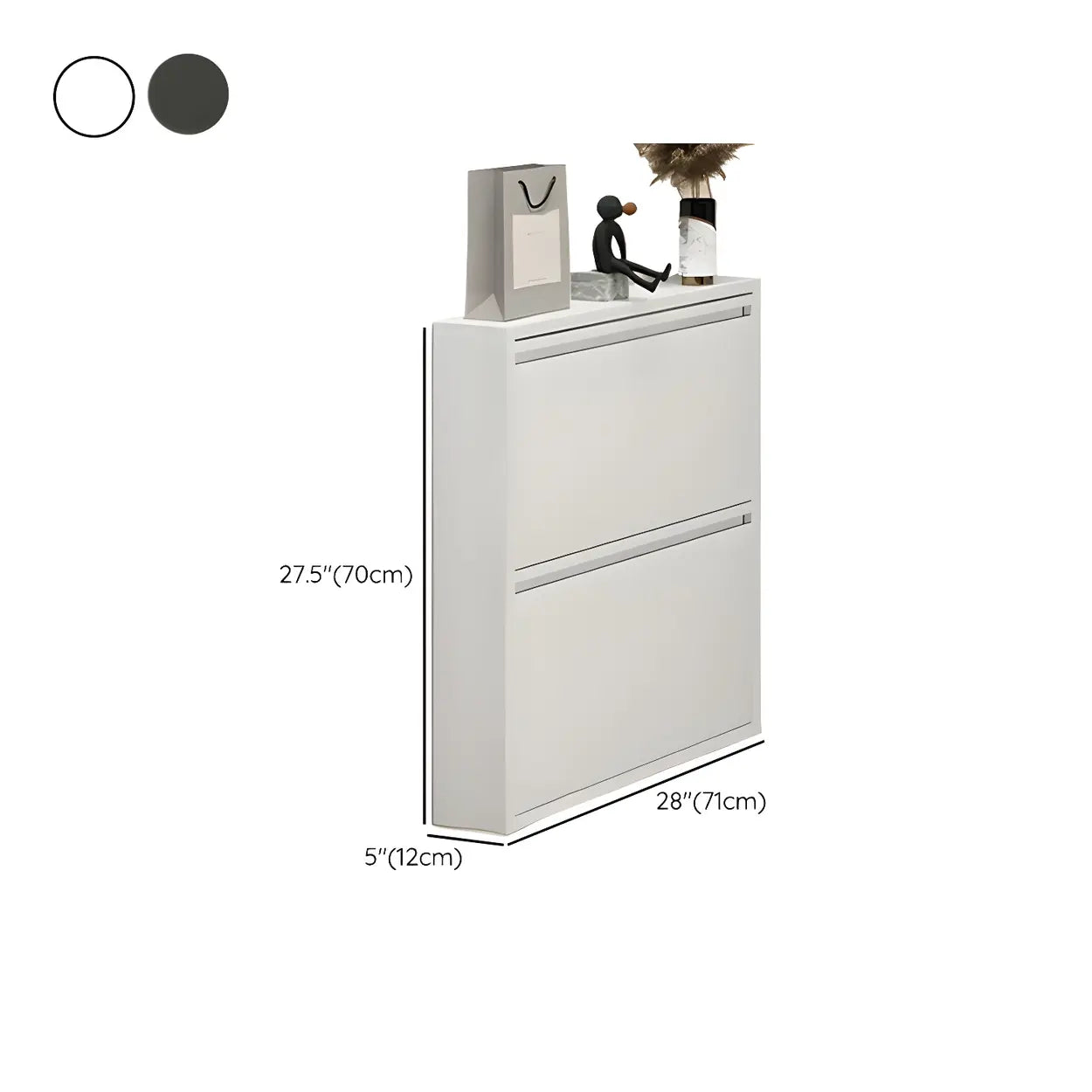 Wall-Mount Drop-Front Shoe Cabinet