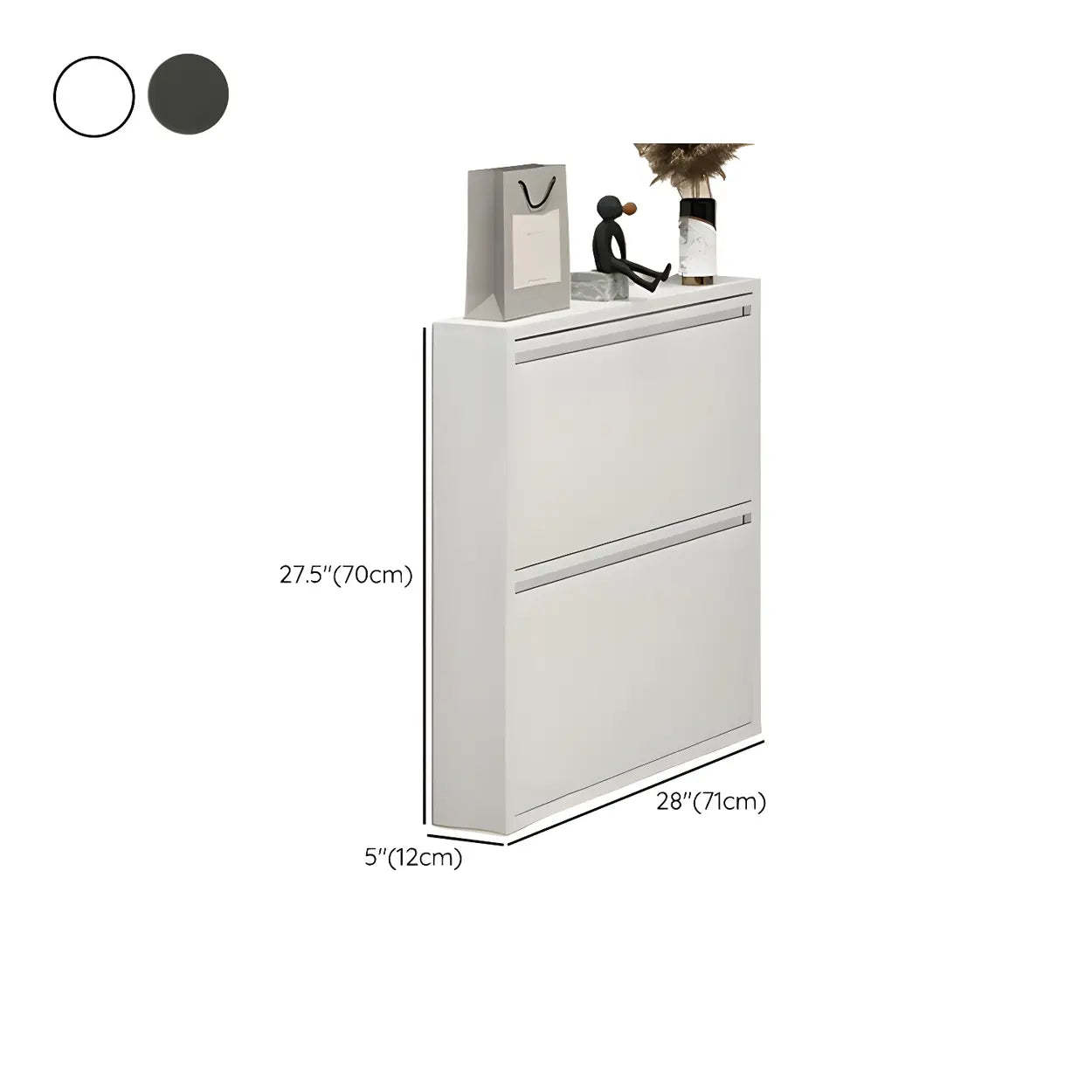 Wall-Mount Drop-Front Shoe Cabinet