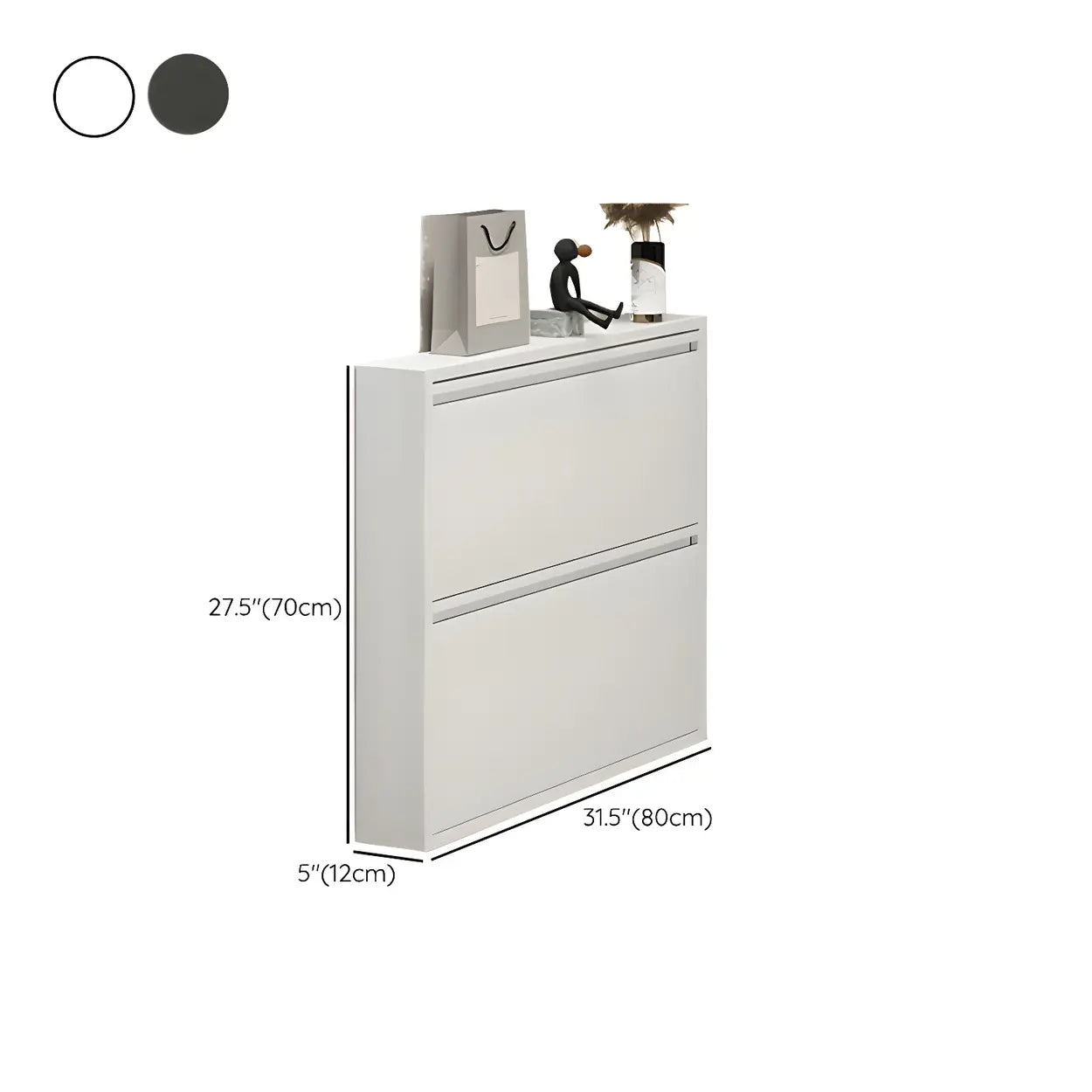 Wall-Mount Drop-Front Shoe Cabinet