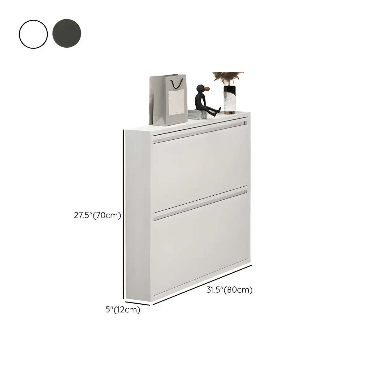 Wall-Mount Drop-Front Shoe Cabinet