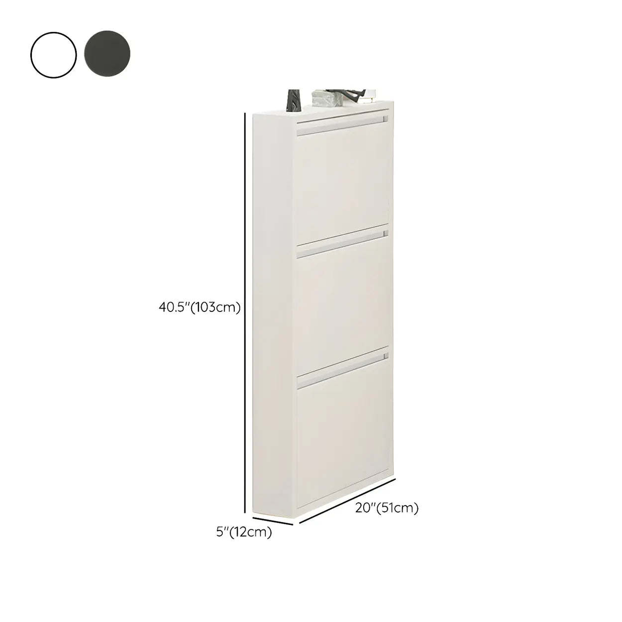 Wall-Mount Drop-Front Shoe Cabinet