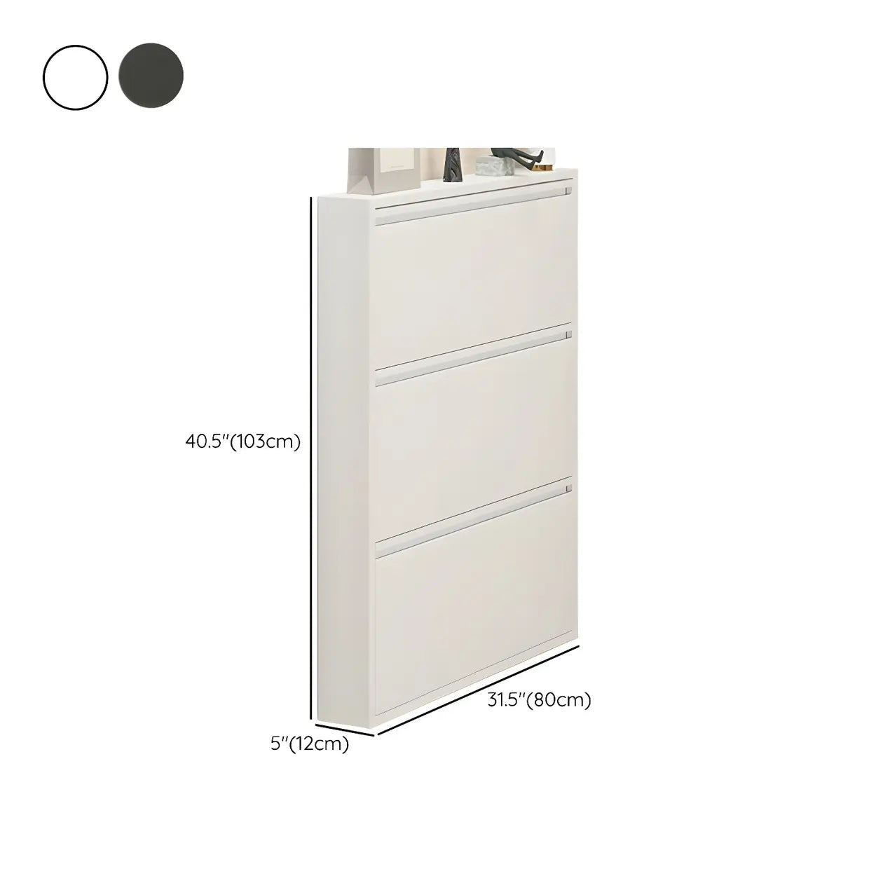 Wall-Mount Drop-Front Shoe Cabinet