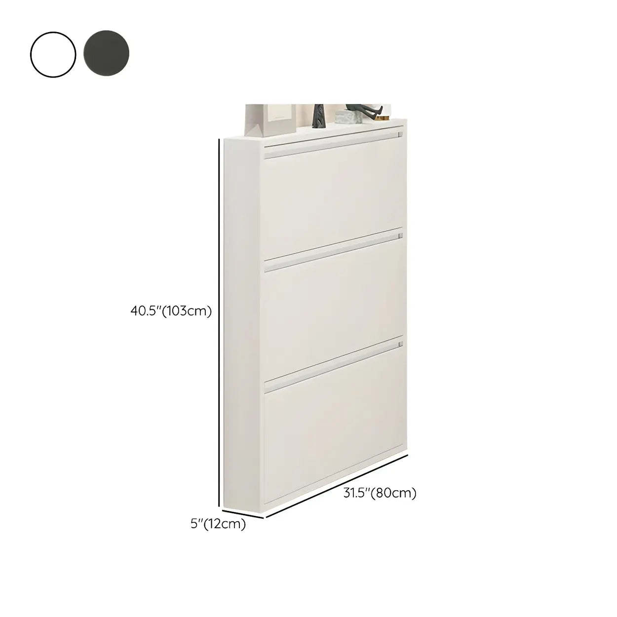 Wall-Mount Drop-Front Shoe Cabinet