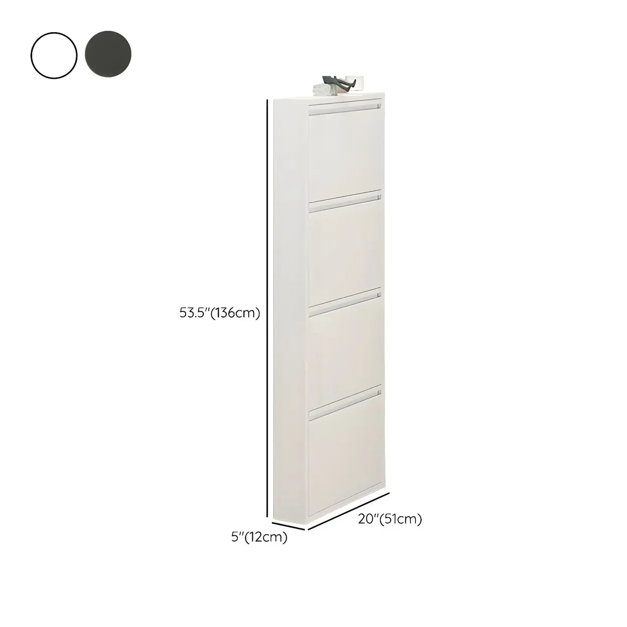 Wall-Mount Drop-Front Shoe Cabinet
