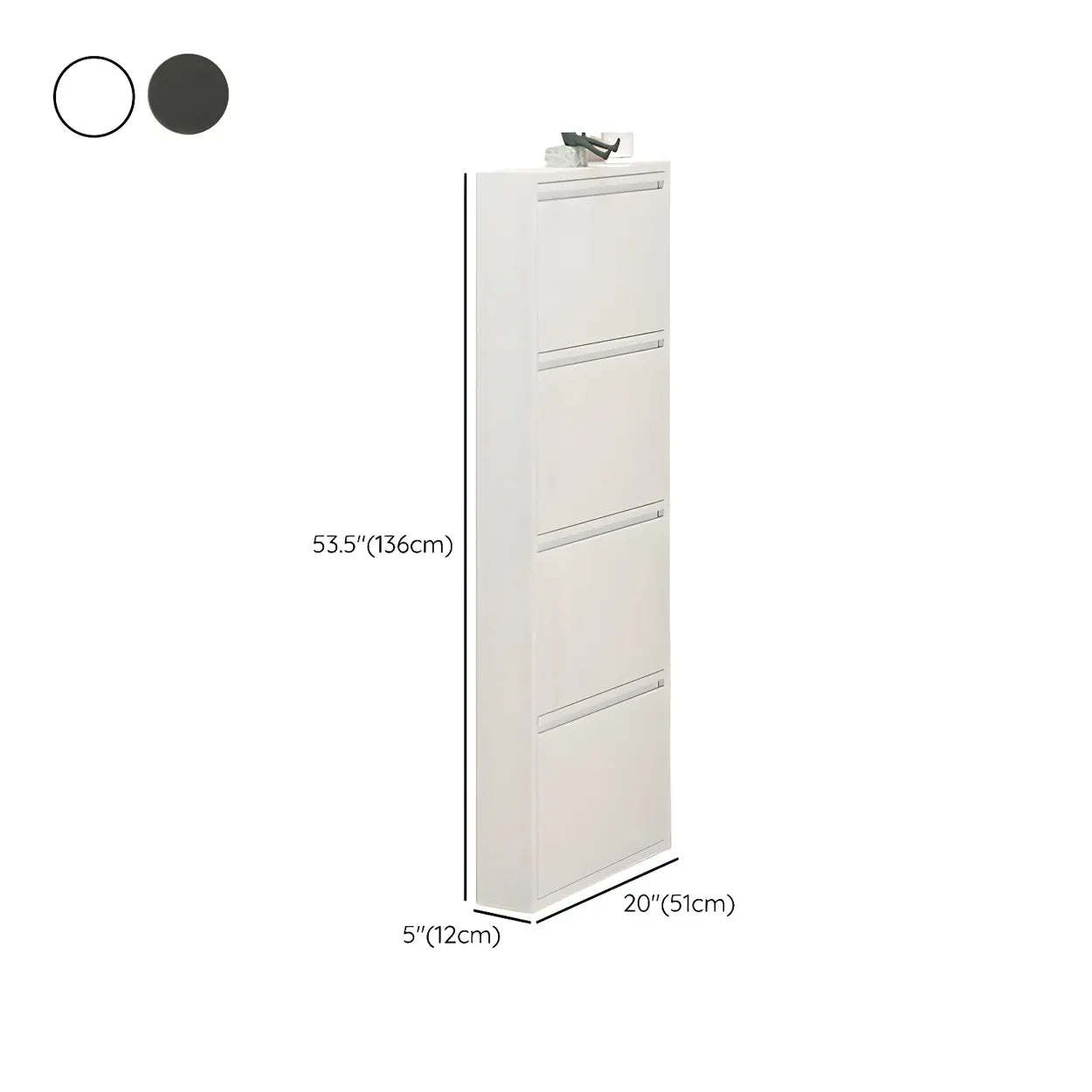 Wall-Mount Drop-Front Shoe Cabinet