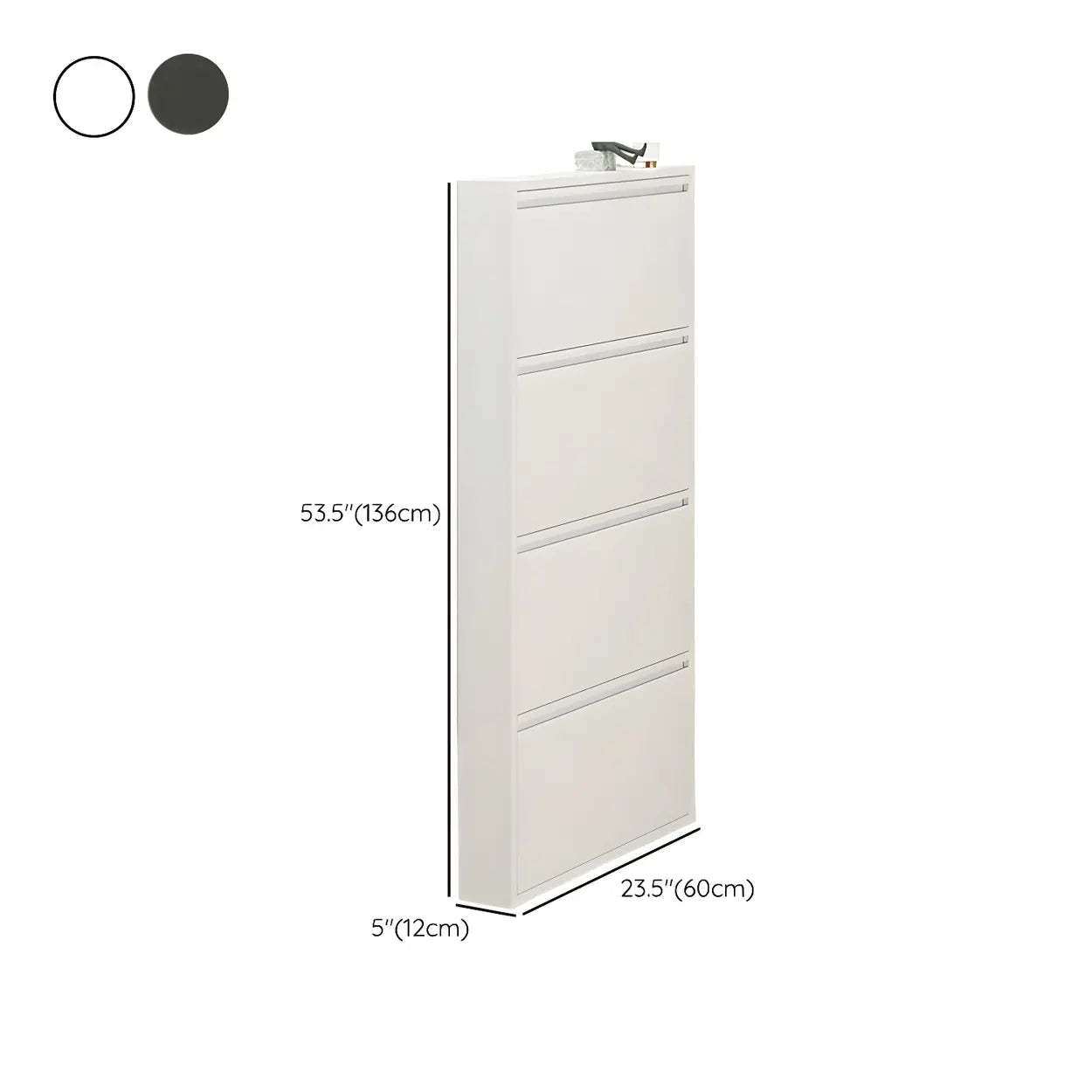 Wall-Mount Drop-Front Shoe Cabinet