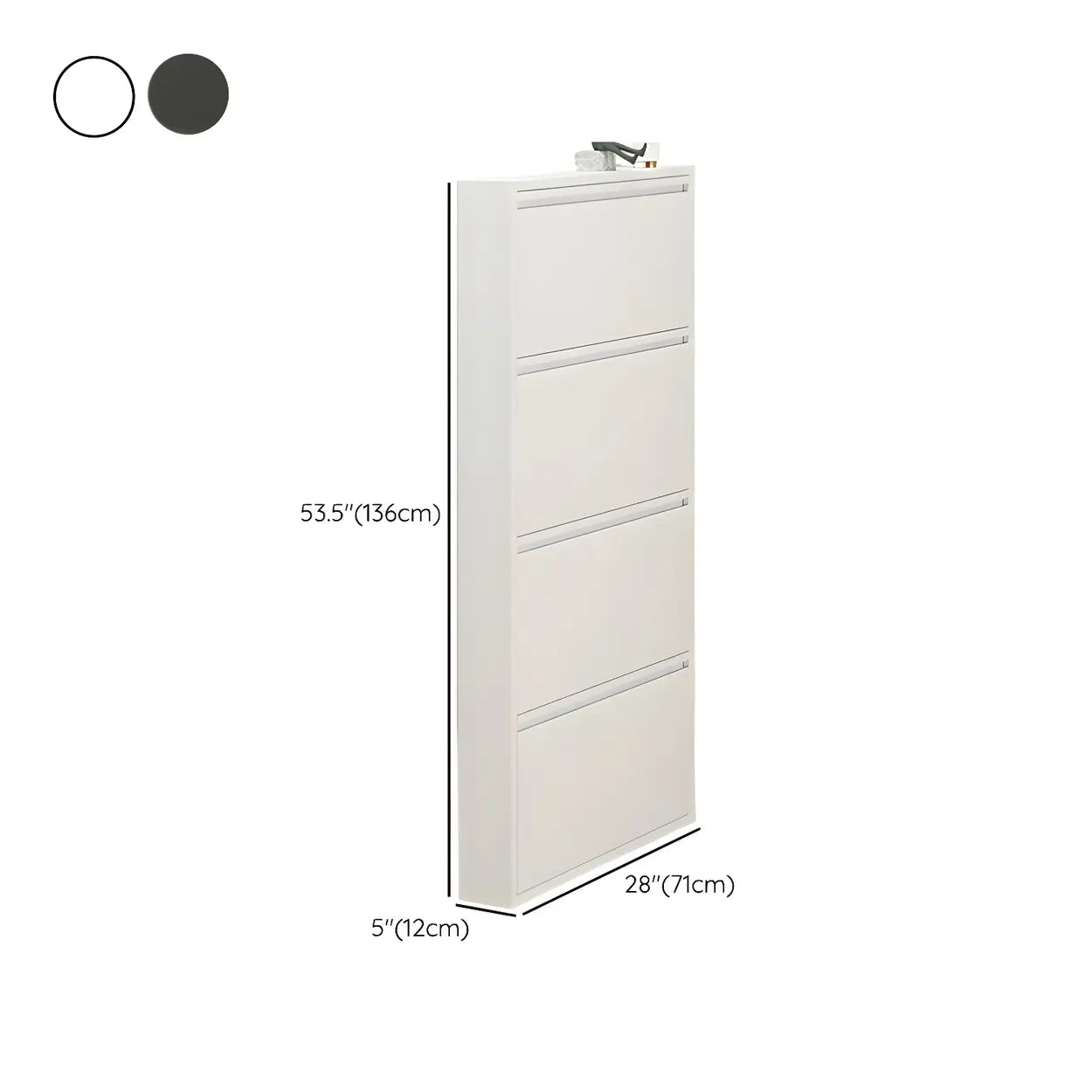 Wall-Mount Drop-Front Shoe Cabinet