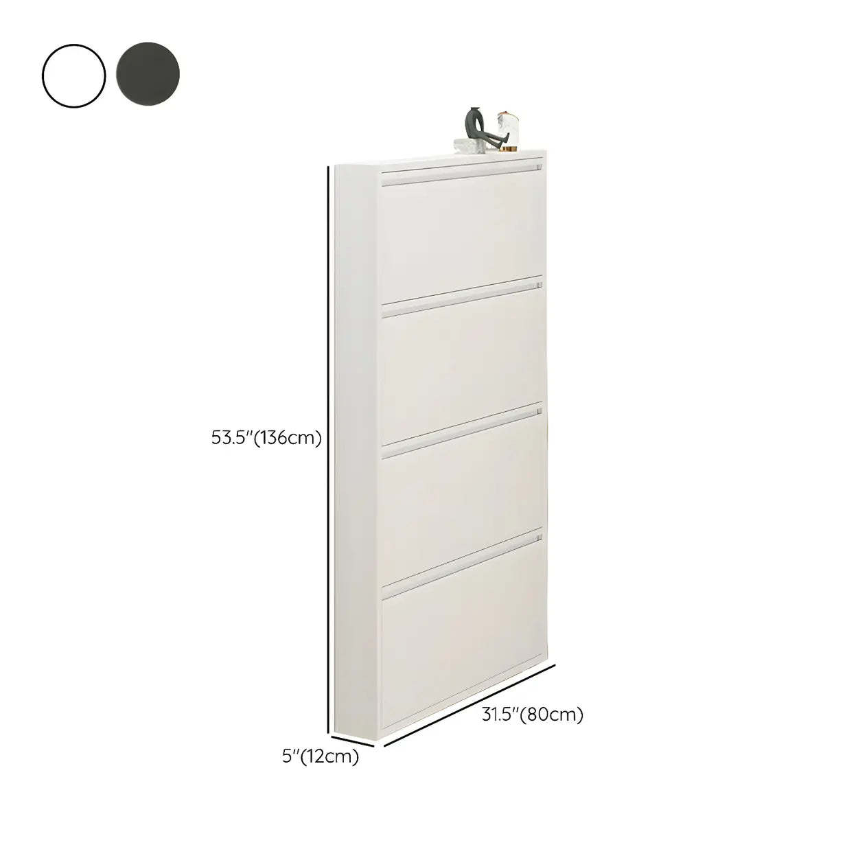 Wall-Mount Drop-Front Shoe Cabinet